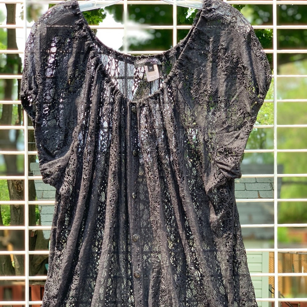 Black Lace bathing suit cover
